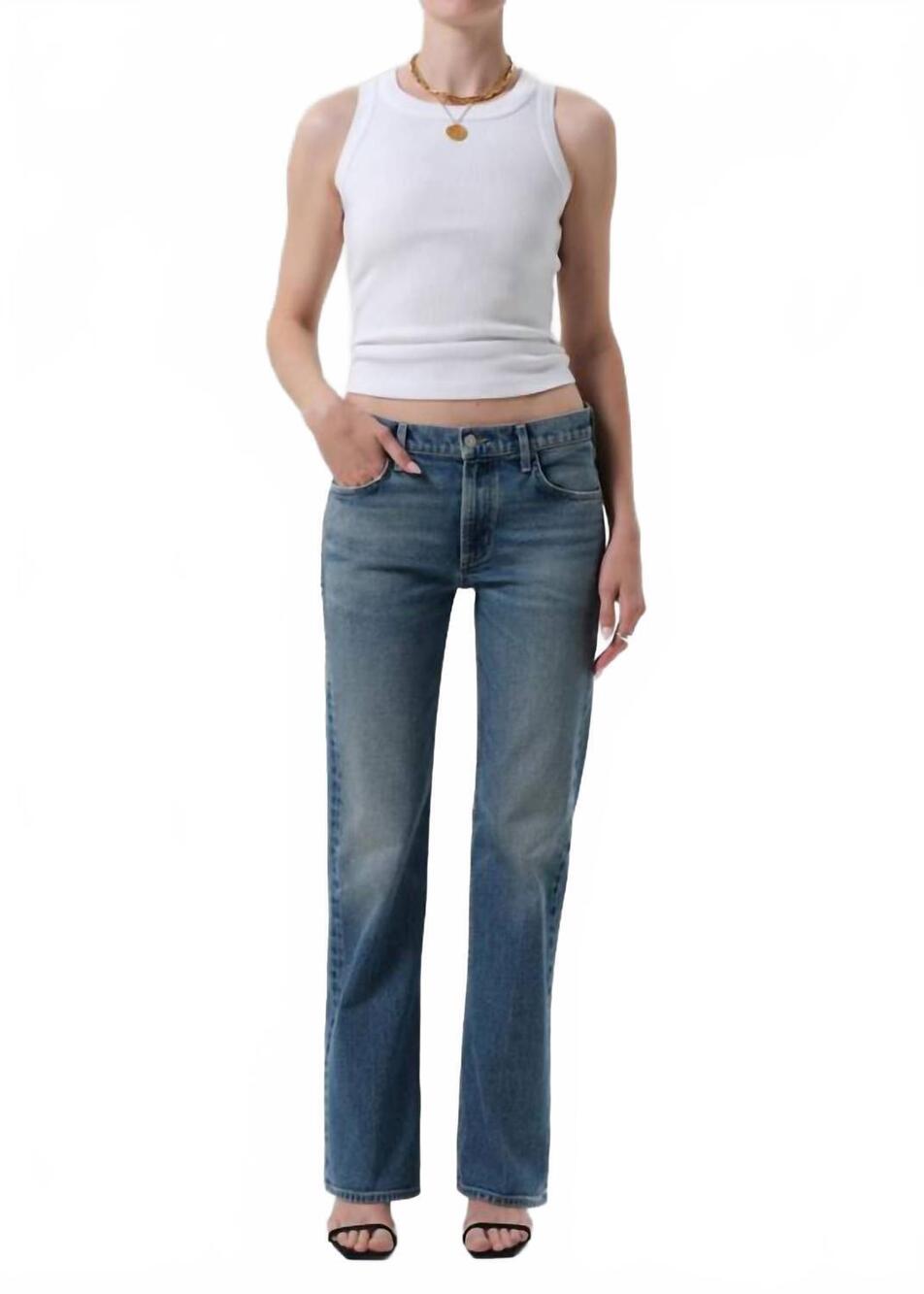 NEW CITIZENS OF HUMANITY genova low rise boot cut jeans in clairo